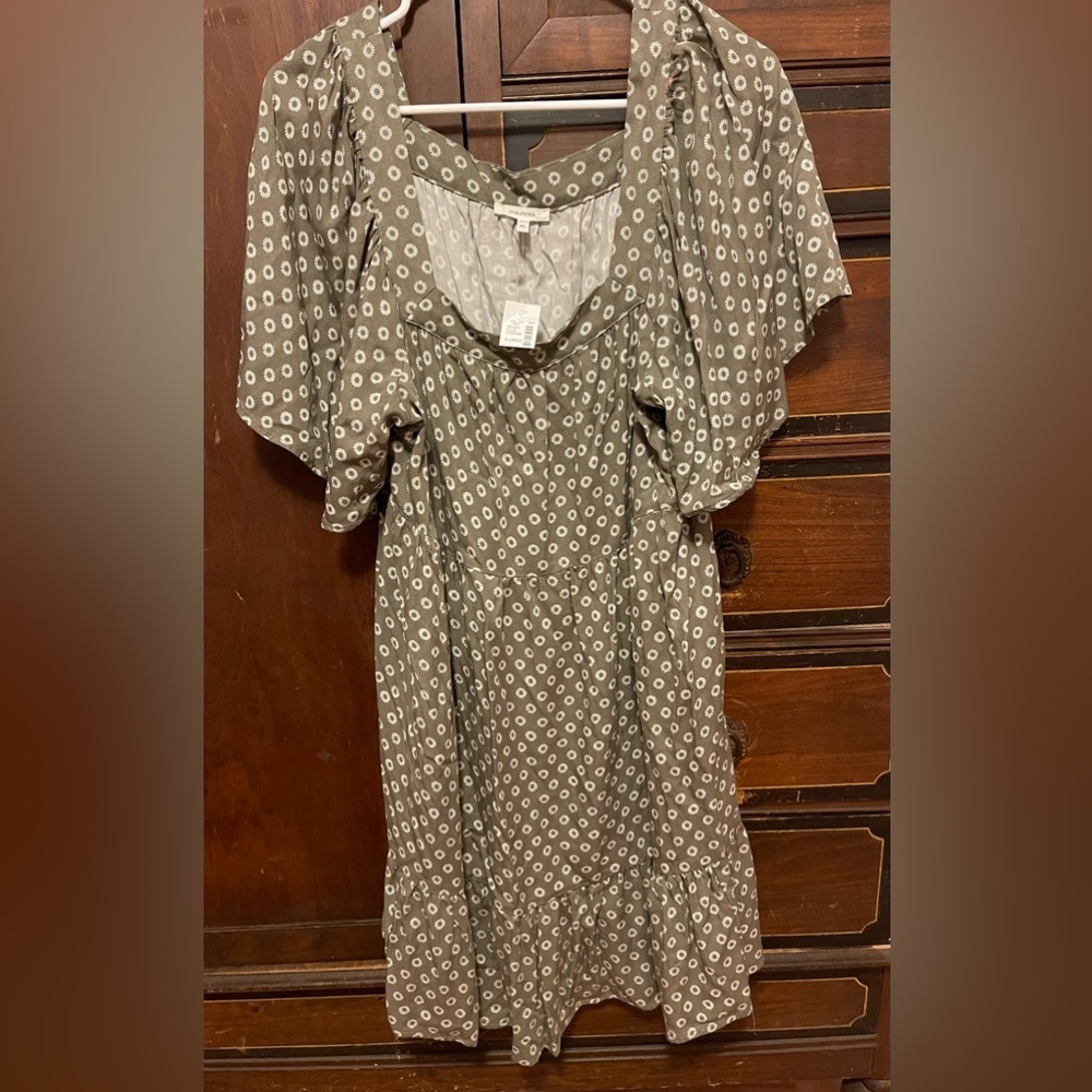 Maurices Gray/Olive Floral Dress